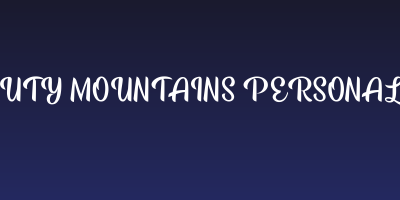 Beauty Mountains Personal Use Social Header