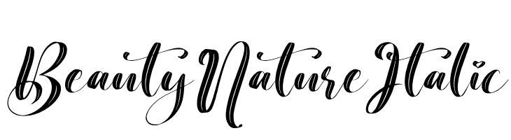 Beauty Nature Italic  font caratteri gratis
