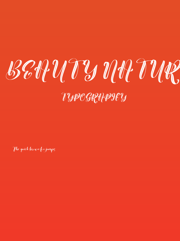 Beauty Nature Italic Poster