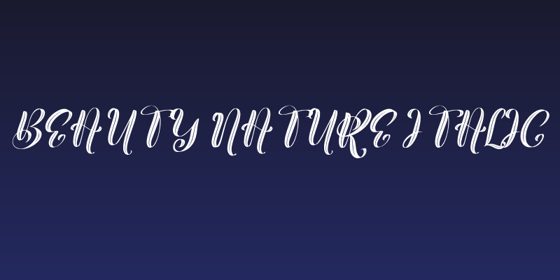 Beauty Nature Italic Social Header