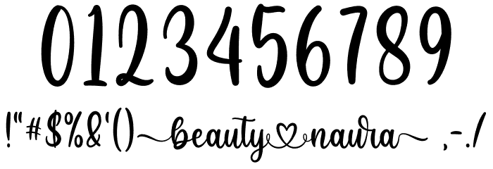 Beauty NauraDemo Font OTHER CHARS