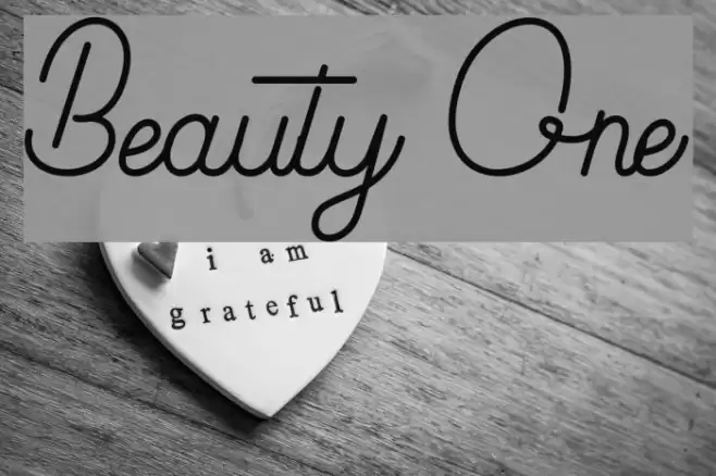 Beauty One Font examples