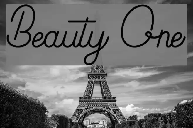 Beauty One Font examples