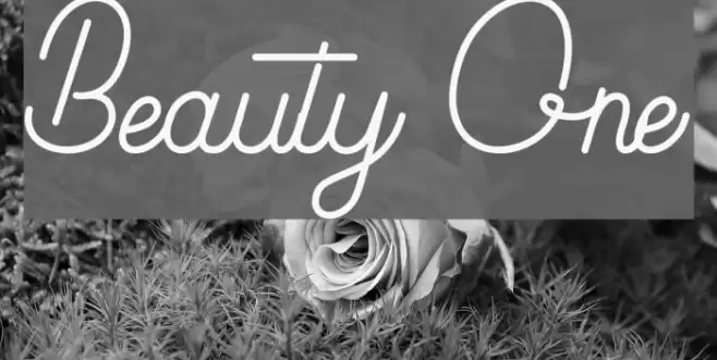 Beauty One Font examples