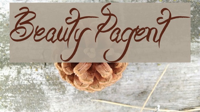Beauty Pagent Schriftart examples