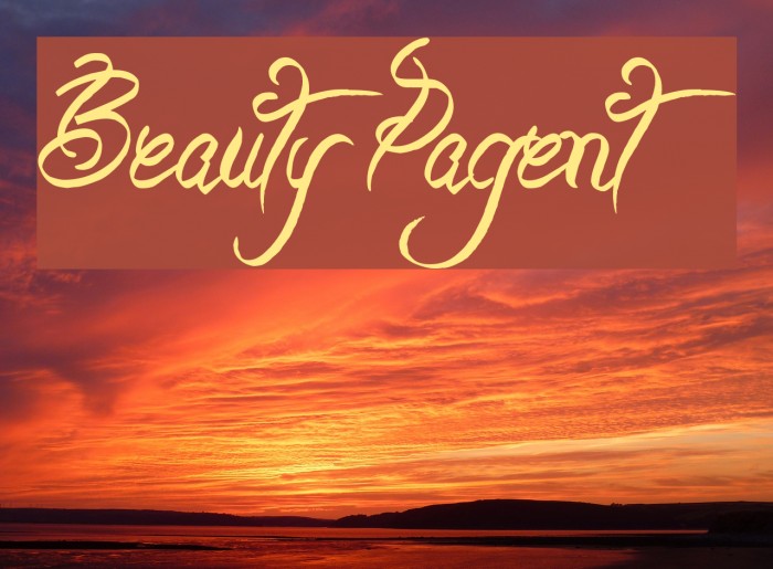 Beauty Pagent Schriftart examples