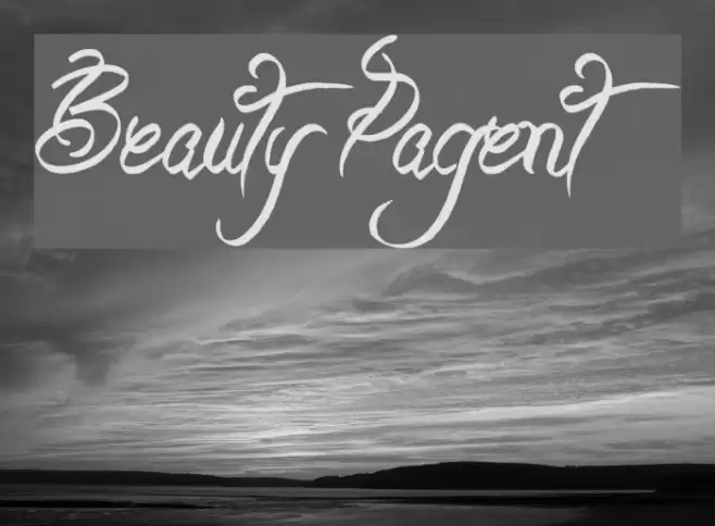 Beauty Pagent Font examples