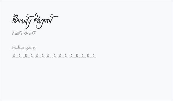 Beauty Pagent Business Card