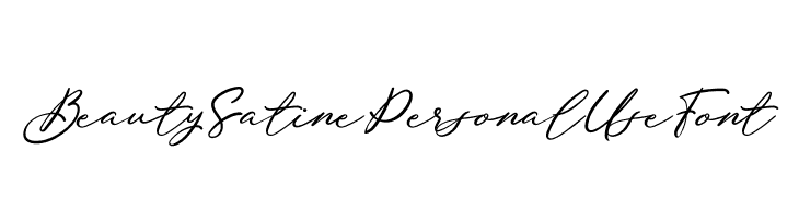 Beauty Satine Personal Use Font  baixar fontes gratis