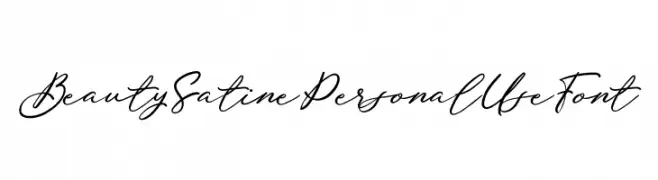 Beauty Satine Personal Use Font  Descarca Fonturi Gratis