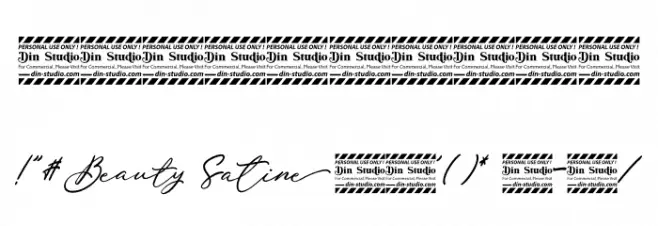 Beauty Satine Personal Use Font Font OTHER CHARS