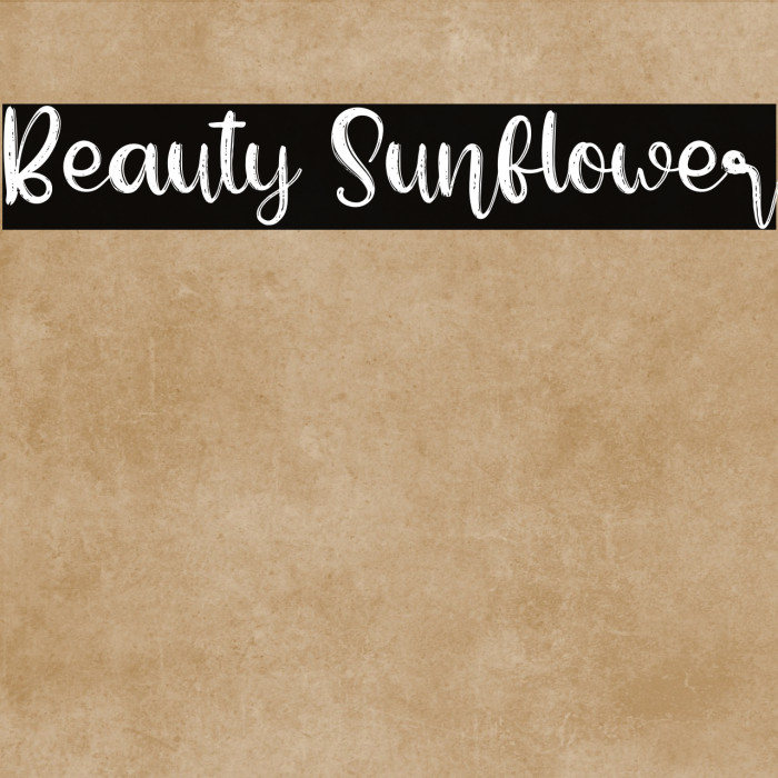 Beauty Sunflower Example 1