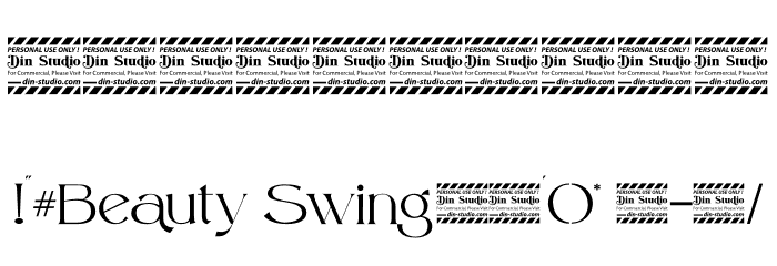 Beauty Swing Personal Use Font OTHER CHARS