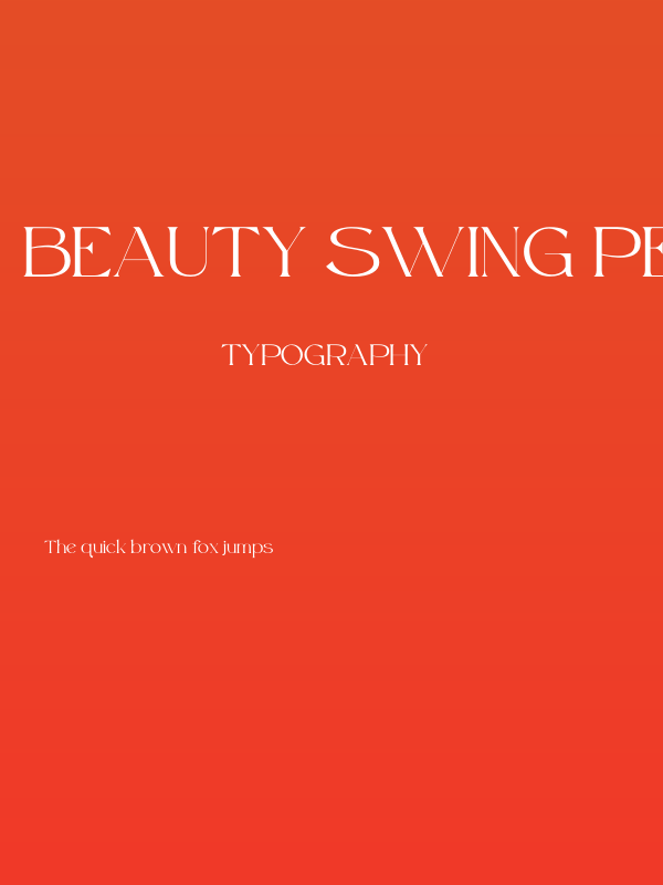 Beauty Swing Personal Use Poster