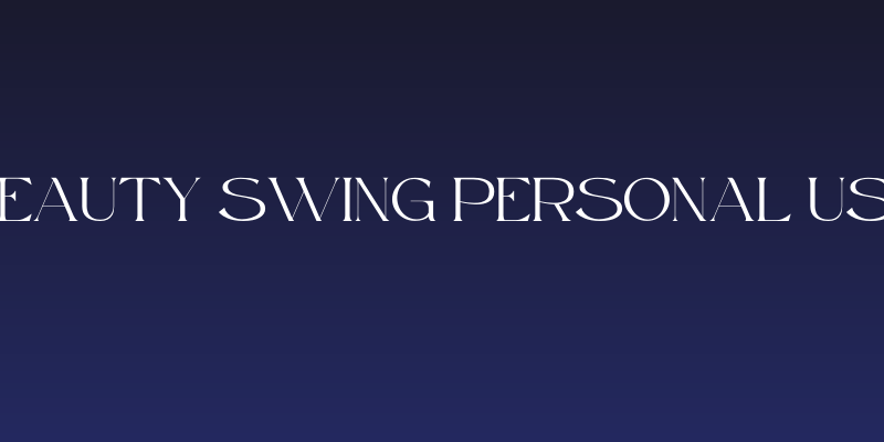 Beauty Swing Personal Use Social Header