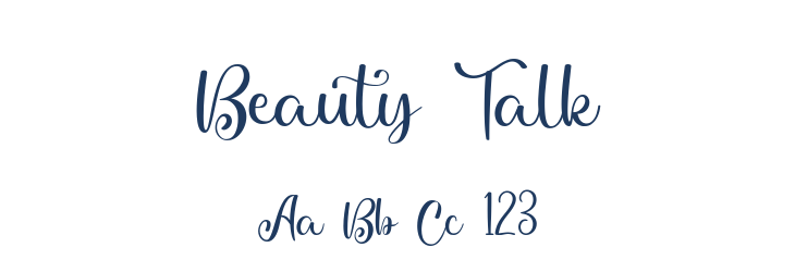Beauty Talk Font Preview