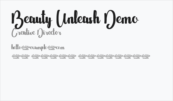 Beauty Unleash Demo Business Card
