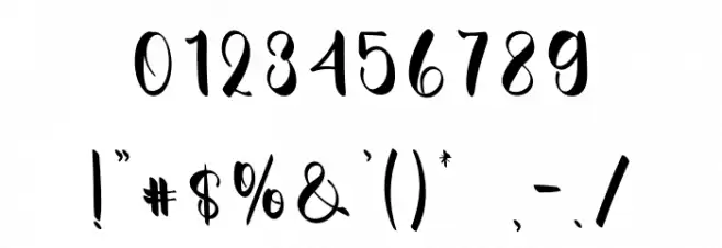 Beauty Yellow Font OTHER CHARS