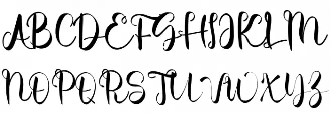 Beauty Yellow Schriftart Groß
