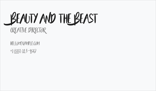 Beauty and the Beast  Business Card