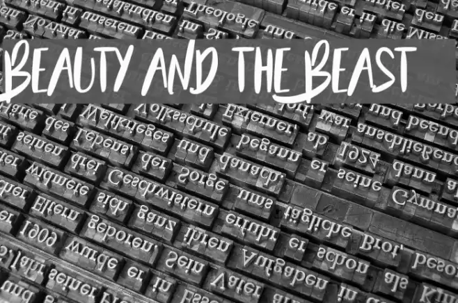 Beauty and the Beast  Font examples