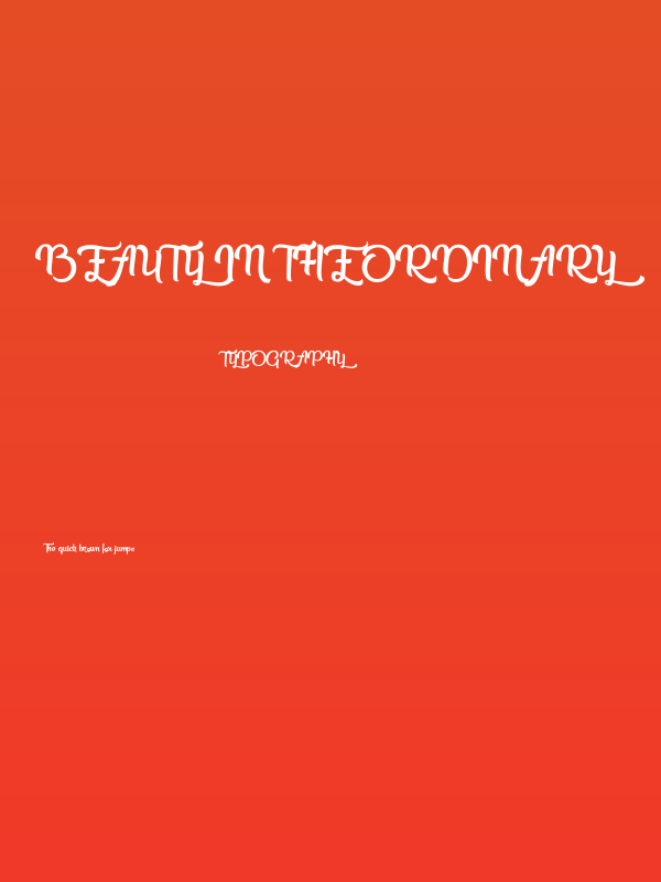 Beauty in the Ordinary Poster