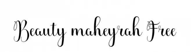 Beauty maheyrah Free  Descarca Fonturi Gratis