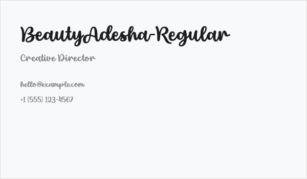 BeautyAdesha-Regular Business Card