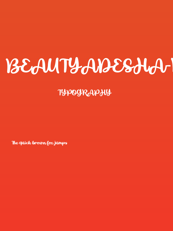 BeautyAdesha-Regular Poster