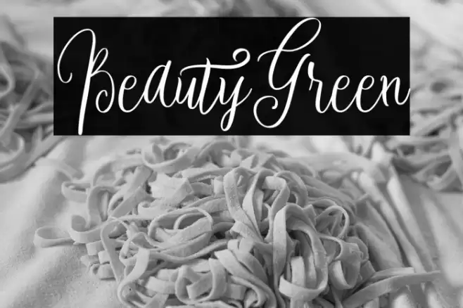 BeautyGreen Font examples