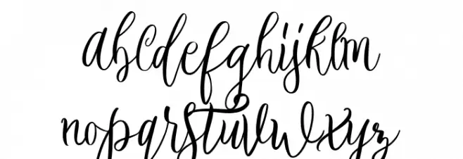 BeautyGreen Schriftart Kleinbuchstaben