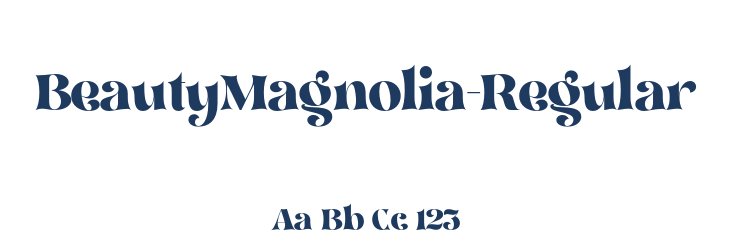 BeautyMagnolia-Regular Font Preview