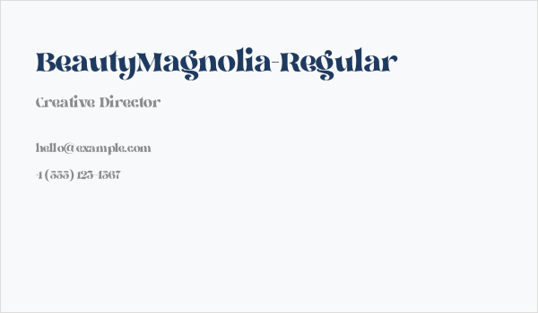 BeautyMagnolia-Regular Business Card