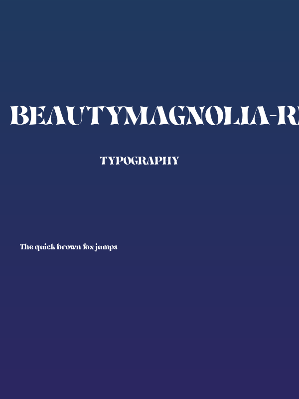 BeautyMagnolia-Regular Poster