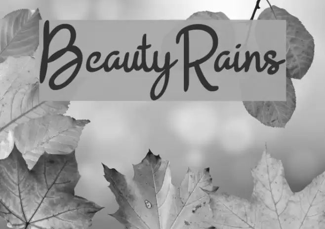 BeautyRains Font examples