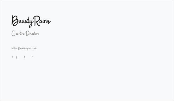 BeautyRains Business Card