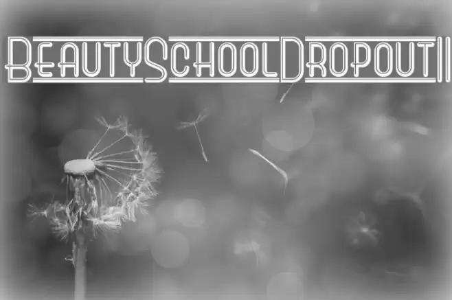 BeautySchoolDropoutII Font examples