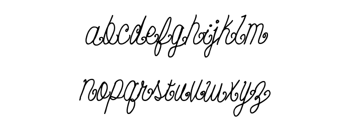 BeautyScript Font LOWERCASE