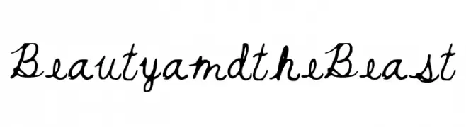 BeautyandtheBeast  Frei Schriftart Herunterladen
