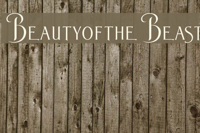 BeautyoftheBeast フォント examples