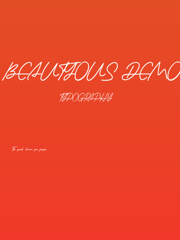 Beautyous Demo Bold Poster