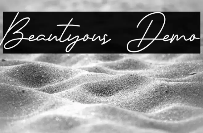 Beautyous Demo Font examples