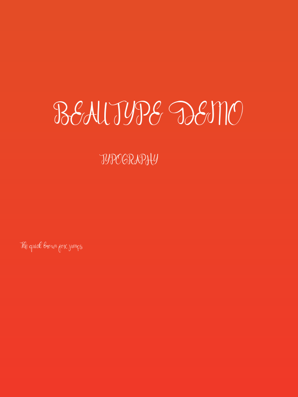 Beautype Demo Poster