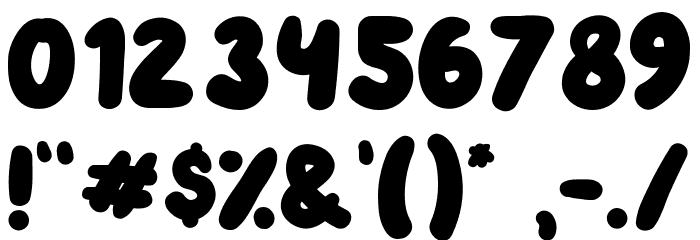 Bebalon Blue Font OTHER CHARS