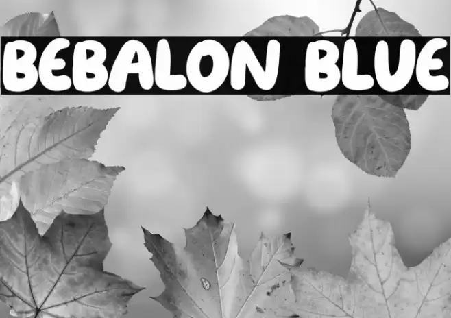 Bebalon Blue Font examples