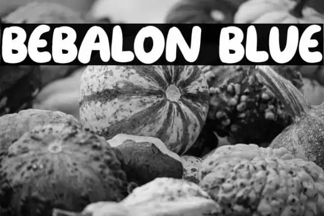 Bebalon Blue Font examples