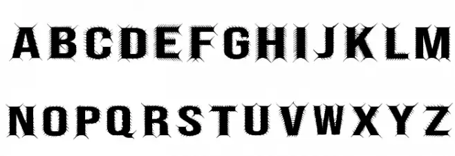 Bebas Centipede Regular フォント 大文字
