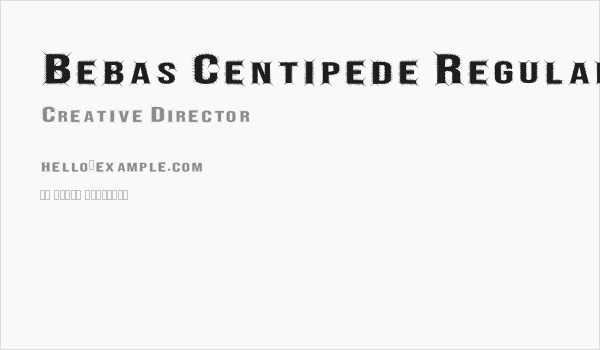 Bebas Centipede Regular Business Card