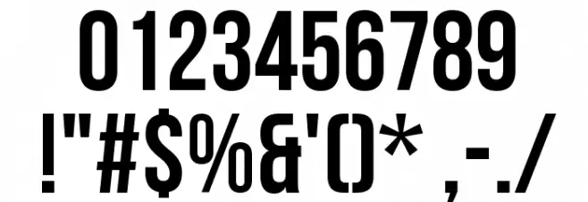 Bebas Neue Bold フォント その他の文字