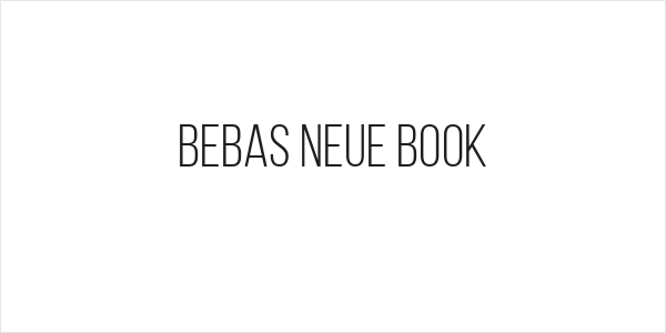 Bebas Neue Book Logo
